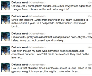 Illustration for article titled Delonte West Had A Twitter Meltdown